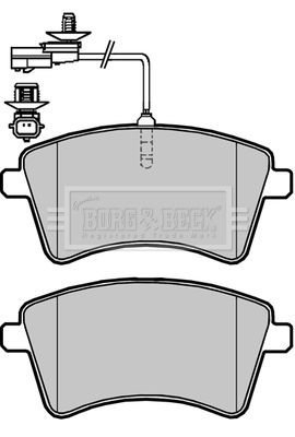 BORG & BECK Комплект тормозных колодок, дисковый тормоз BBP2420